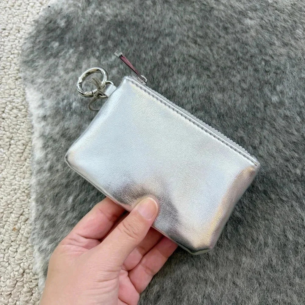 NWT Metallic Silver Coin Pouch - Picture 5 of 12